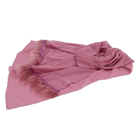 Maryam’s Diamond Style Furry Feather Edge Chiffon Hijab