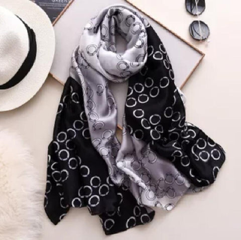 Maryam's Diamond Style Stunning Silk Satin Printed Shawl/Hijab