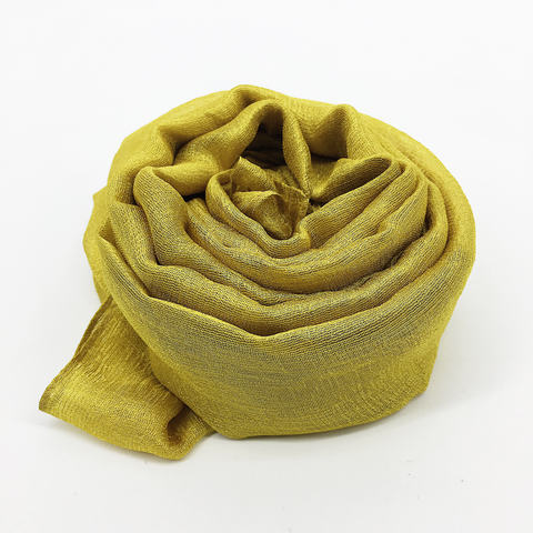 Maryam's Diamond Style Plain Linen Silk Polyester Hijab