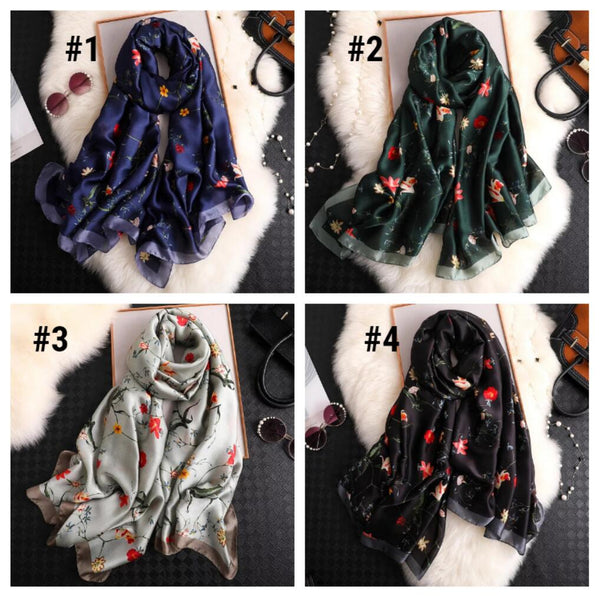 Maryam's Diamond Style Stunning Silk Satin Printed Shawl/Hijab