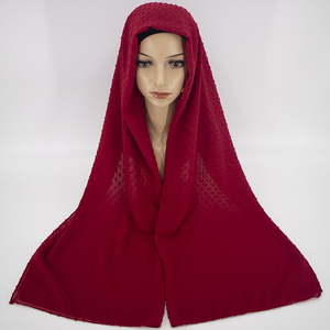 Maryam's Diamond Style Pom Pom Dismantle Chiffon Hijab