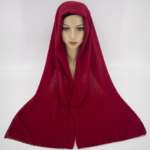 Maryam's Diamond Style Pom Pom Dismantle Chiffon Hijab