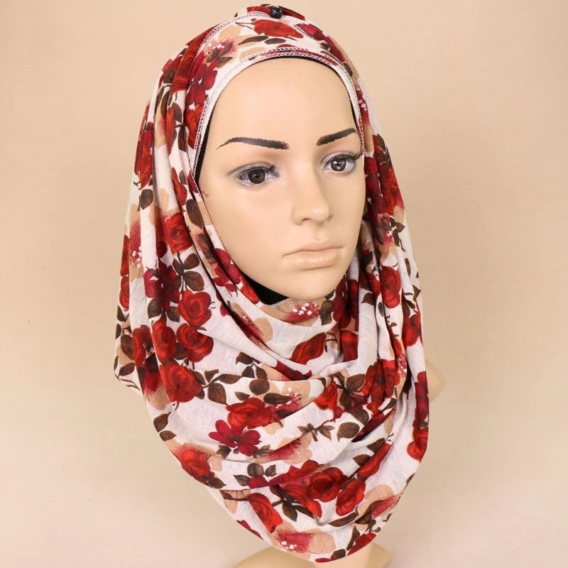 Maryam's Diamond Style Premium Printed Jersey Hijab/Shawl