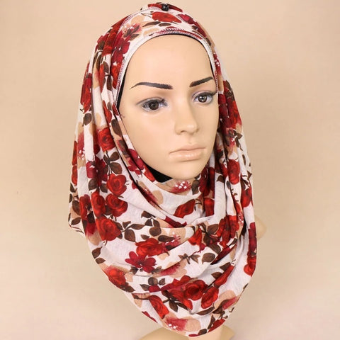 Maryam's Diamond Style Premium Printed Jersey Hijab/Shawl