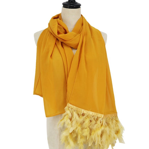 Maryam's Diamond Style Signature Feather Chiffon Hijab