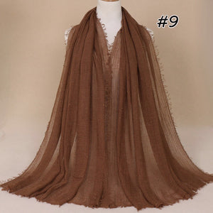 Maryam's Diamond Style Latest Premium Shimmer Cotton Crinkle Hijab