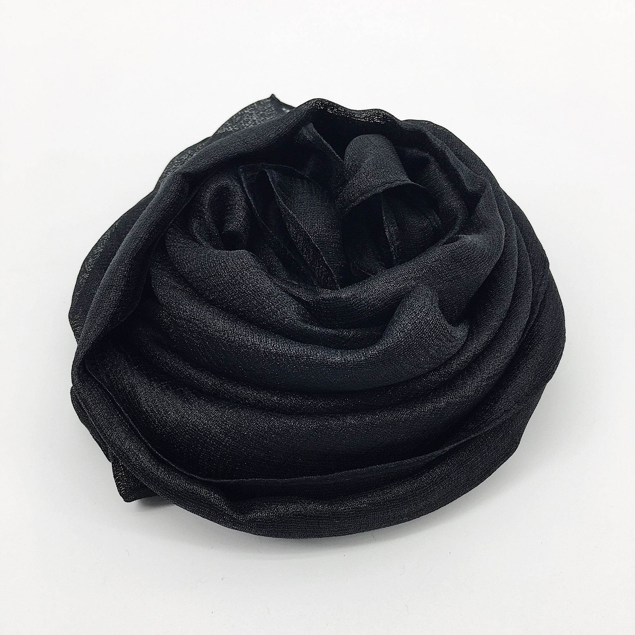 Maryam's Diamond Style Plain Linen Silk Polyester Hijab