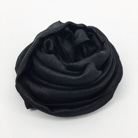 Maryam's Diamond Style Plain Linen Silk Polyester Hijab