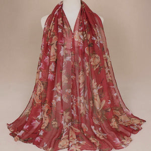 Maryam's Diamond Style Floral Print Viscose Soft Hijab/Shawl