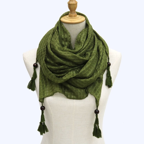 Maryam's Diamond Style Latest Polyester Beads Snood Hijab