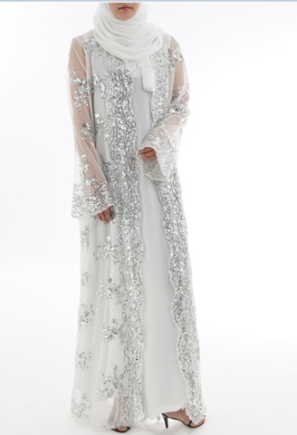 Maryam's Diamond Style Luxurious Floral Sequins Abaya