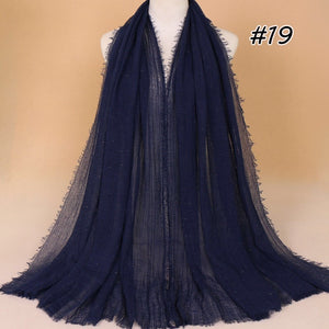 Maryam's Diamond Style Latest Premium Shimmer Cotton Crinkle Hijab