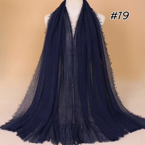 Maryam's Diamond Style Latest Premium Shimmer Cotton Crinkle Hijab