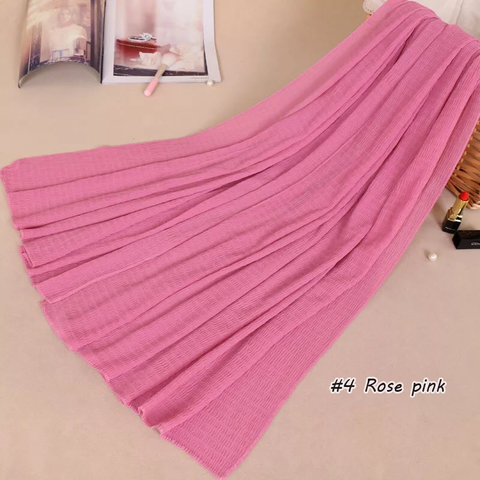 Maryam's Diamond Style Plain Crumple Wrinkle  Crinkle Chiffon Hijab