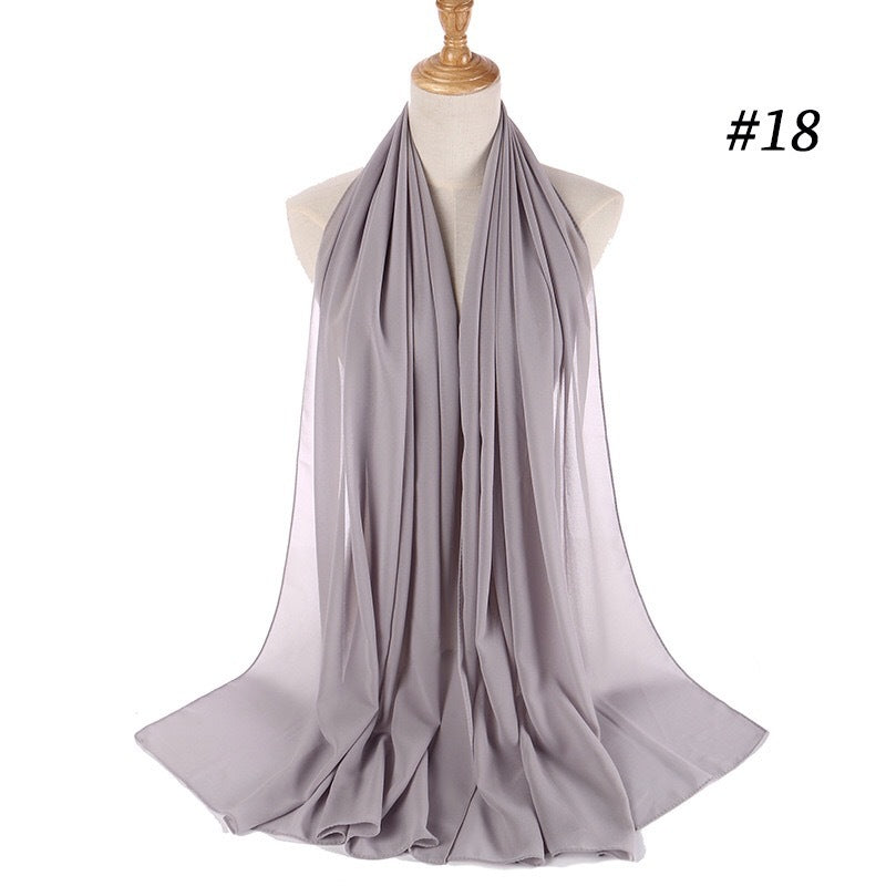 Maryam's Diamond Style Georgette Soft Chiffon Scarf/Hijab