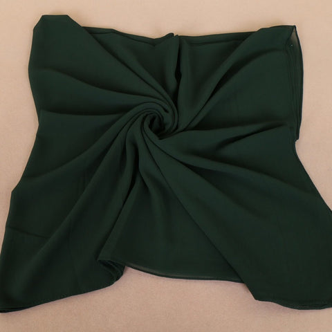 Maryam's Diamond Style Square Everyday Pure Solid Colour Chiffon Hijab