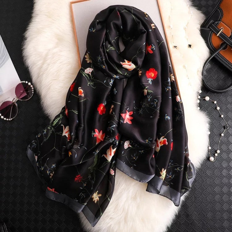Maryam's Diamond Style Stunning Silk Satin Printed Shawl/Hijab