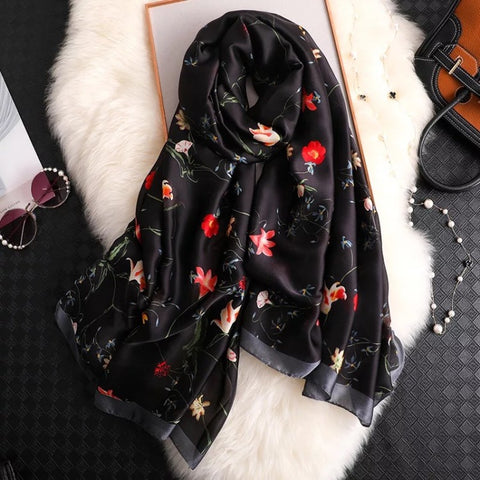 Maryam's Diamond Style Stunning Silk Satin Printed Shawl/Hijab
