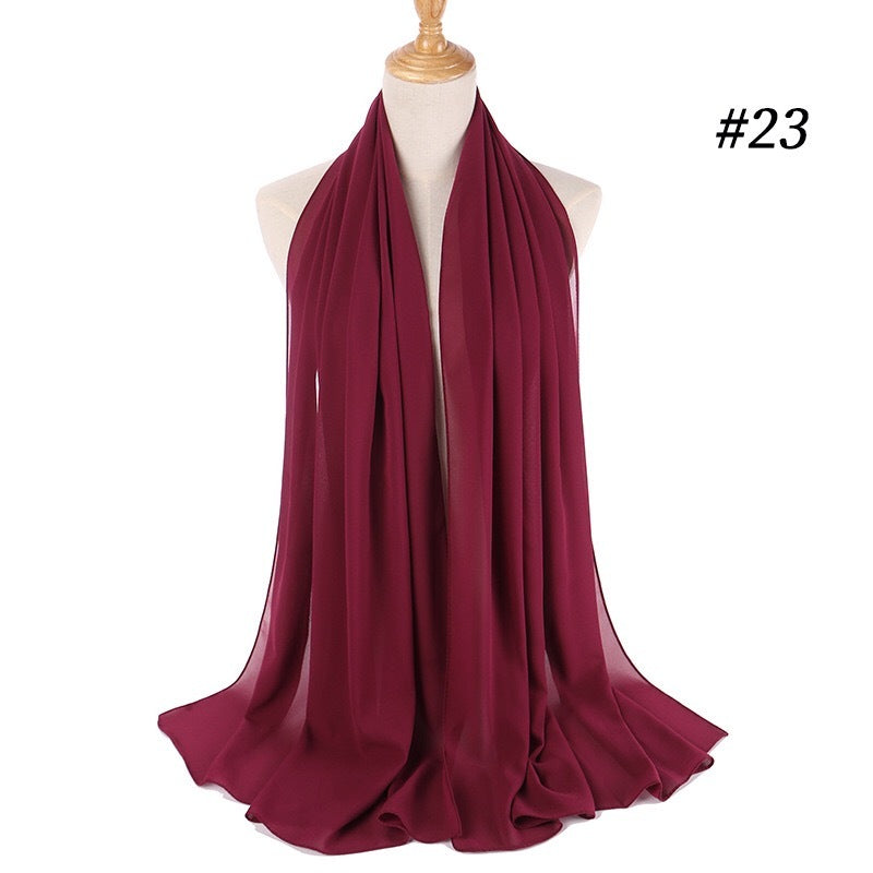 Maryam's Diamond Style Georgette Soft Chiffon Scarf/Hijab