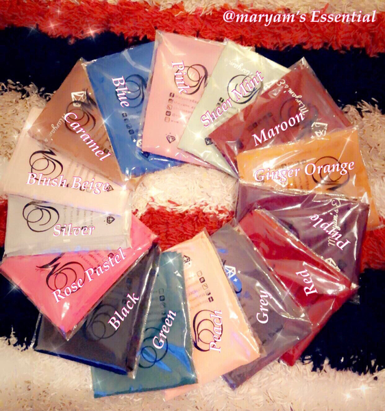 Maryam’s Diamond Style Plain Signature Chiffon Hijab