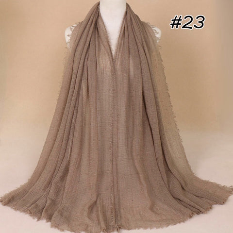 Maryam's Diamond Style Latest Premium Shimmer Cotton Crinkle Hijab