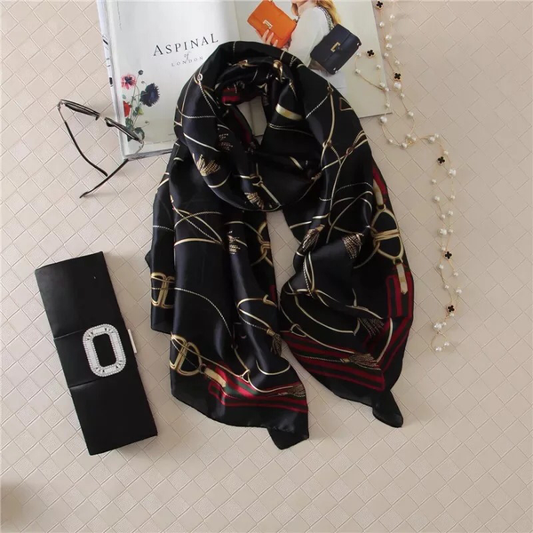 Maryam's Diamond Style Stunning Silk Satin Printed Shawl/Hijab