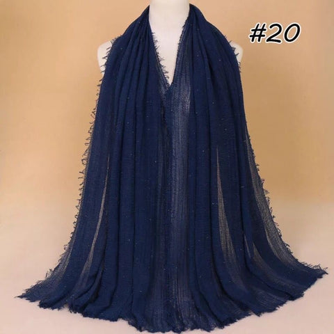 Maryam's Diamond Style Latest Premium Shimmer Cotton Crinkle Hijab