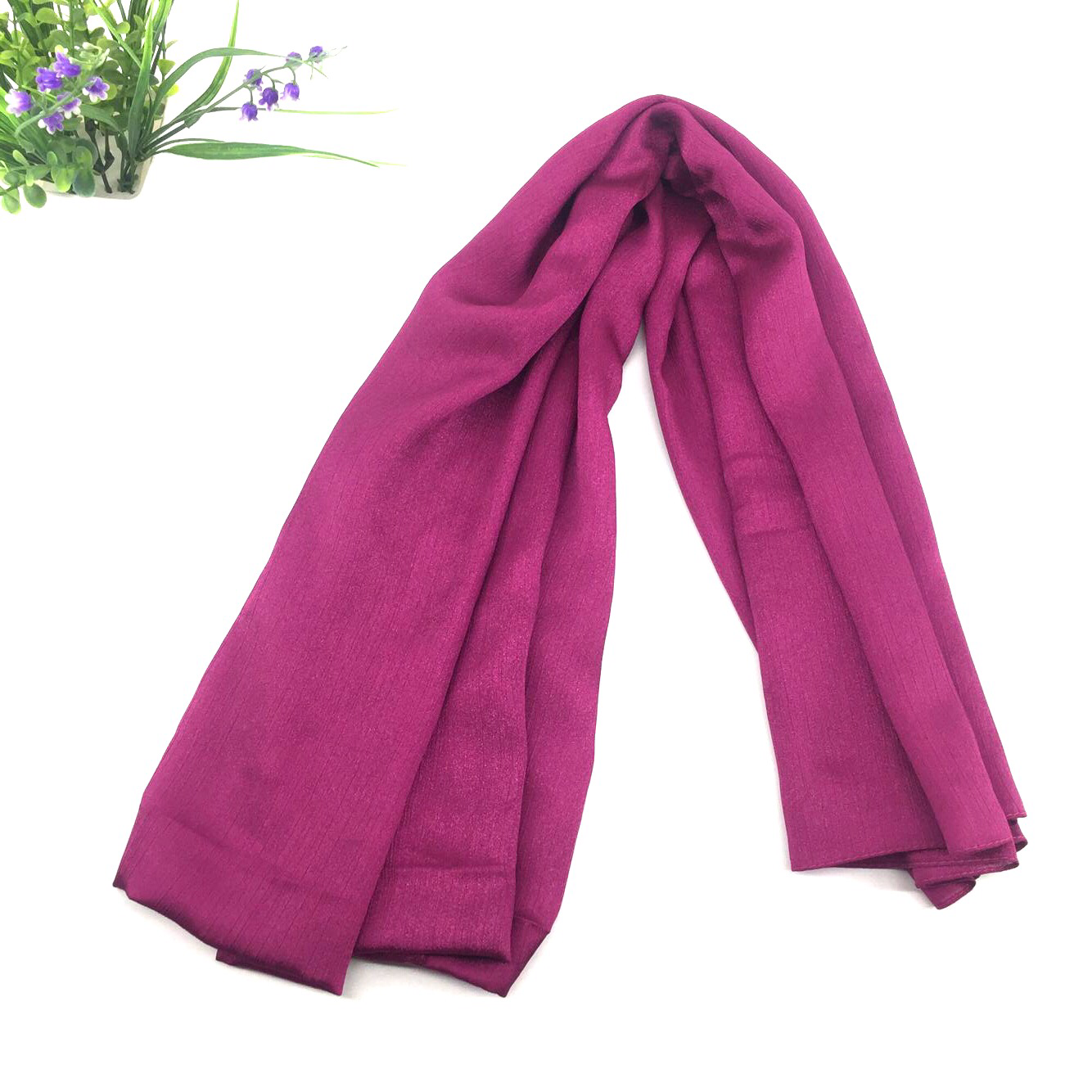 Maryam's Diamond Style Plain Shiny Polyester Hijab