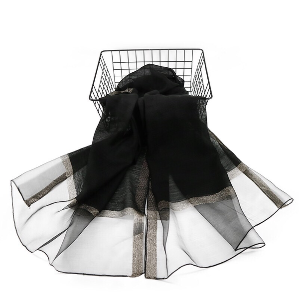 Maryam's Diamond Style Organza with Shimmer Edge Viscose Hijab/Shawl