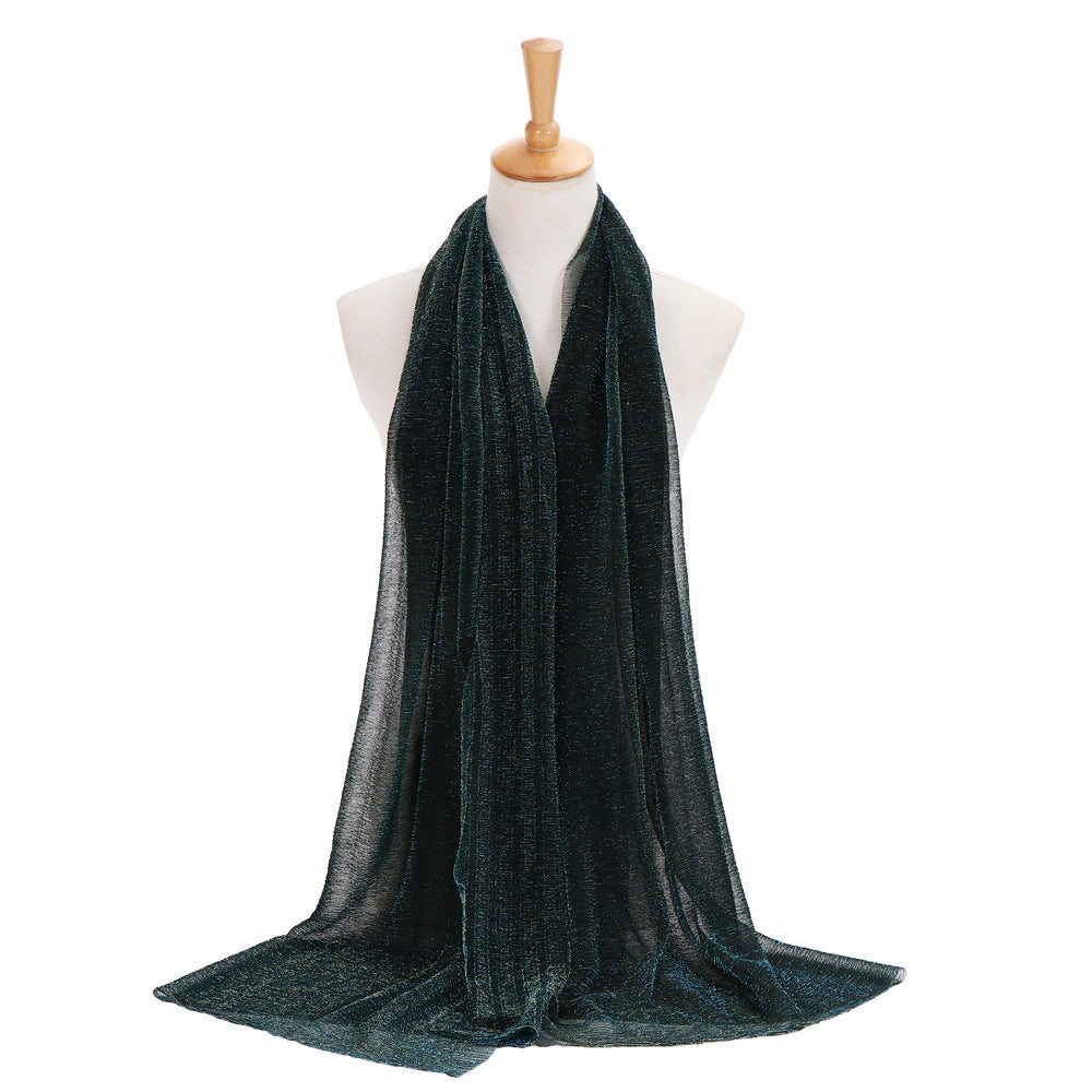 Maryam's Diamond Style Newest Shimmer Polyester Crinkle Hijab
