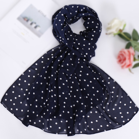 Maryam's Diamond Style Polka Dot Bubble Chiffon Hijab