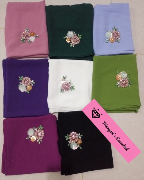 Maryam's Diamond Style Stunning Luxury Chiffon Hijab/Shawl