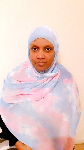 Maryam's Diamond Style Unique Tie - Dye Jersey Hijab