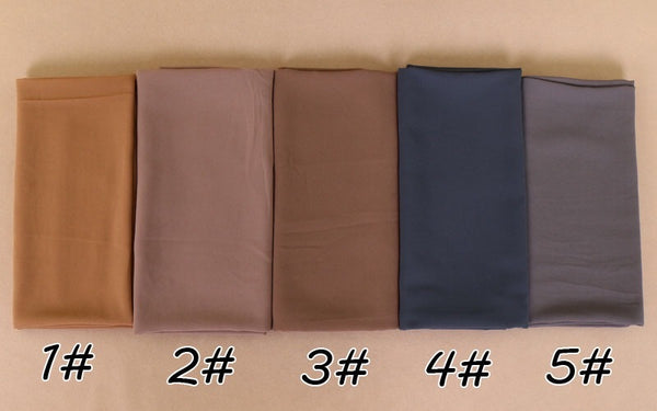 Maryam's Diamond Style Square Everyday Pure Solid Colour Chiffon Hijab