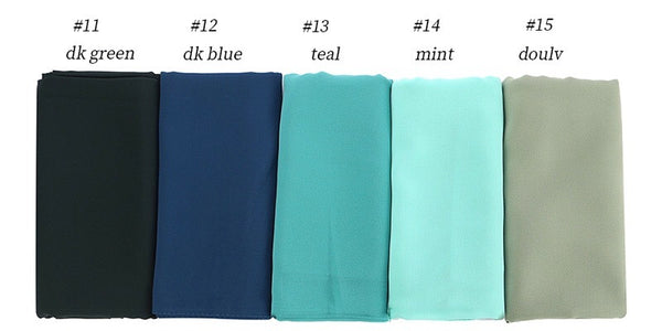 Maryam's Diamond Style Georgette Soft Chiffon Scarf/Hijab