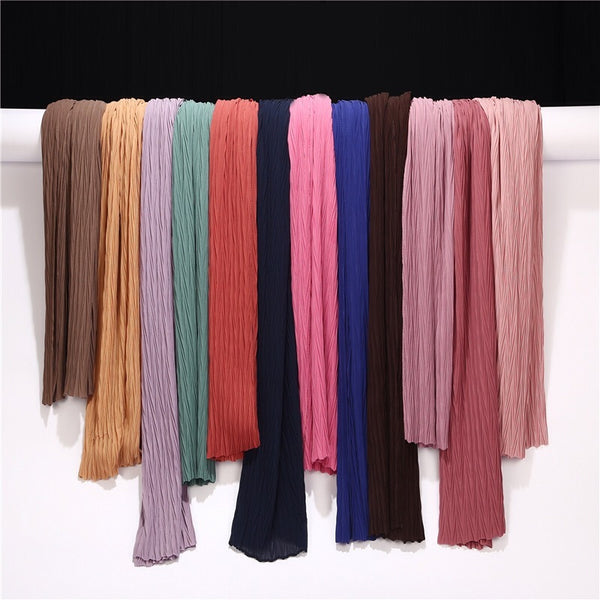 Maryam's Diamond Style Pleated Chiffon Hijab