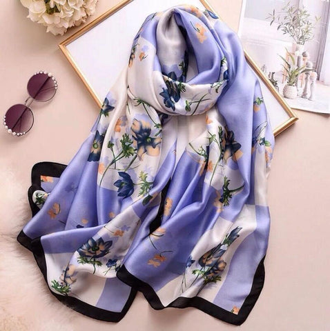 Maryam's Diamond Style Stunning Silk Satin Printed Shawl/Hijab