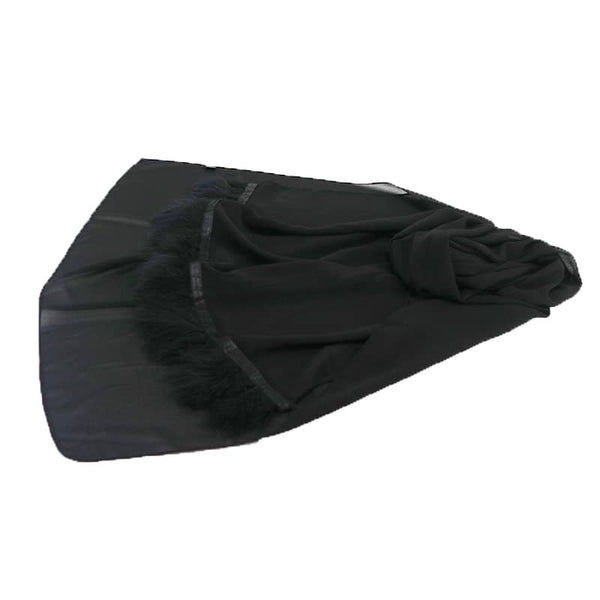 Maryam’s Diamond Style Furry Feather Edge Chiffon Hijab