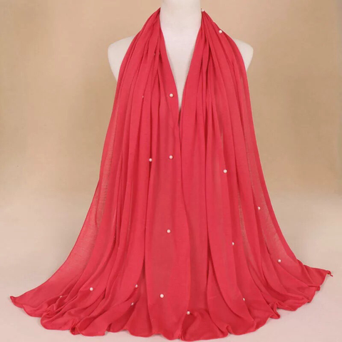 Maryam's Diamond Style Premium Jersey with Pearls Hijab/Shawl