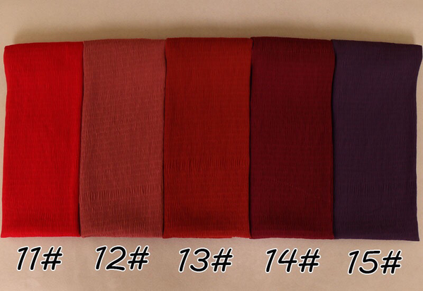 Maryam's Diamond Style Plain Crumple Wrinkle  Crinkle Chiffon Hijab