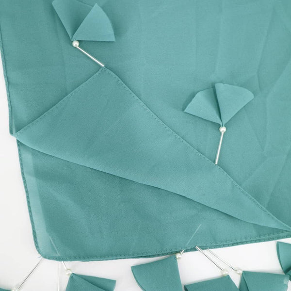 Maryam’s Diamond Style Signature Plain Chiffon with Tassels Pearls Hijab