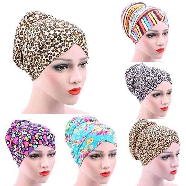 Maryam's Diamond Style Stretchy Turban Flower Print