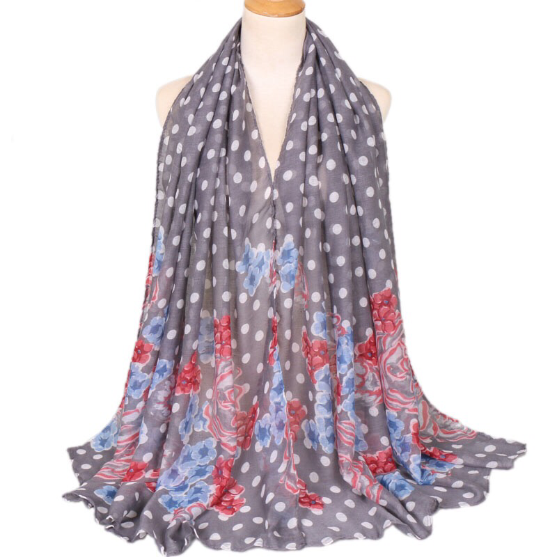 Maryam's Diamond Style Gradient Dot Print Viscose Soft Hijab/Shawl