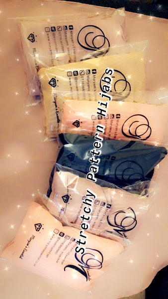 Maryam's Diamond Style Geometric Pattern Jersey Stretchy Nylon Hijab