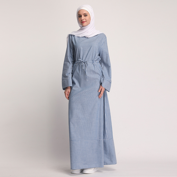 Maryam's Diamond Style Stunning Maxi Stripes Cotton Dress