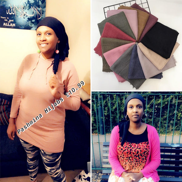 Maryam’s Diamond Style Plain Pashmina Hijab