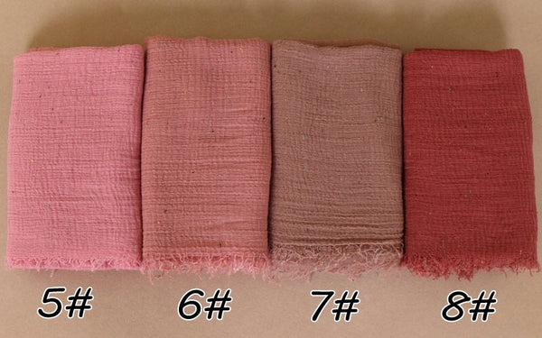 Maryam's Diamond Style Latest Premium Shimmer Cotton Crinkle Hijab