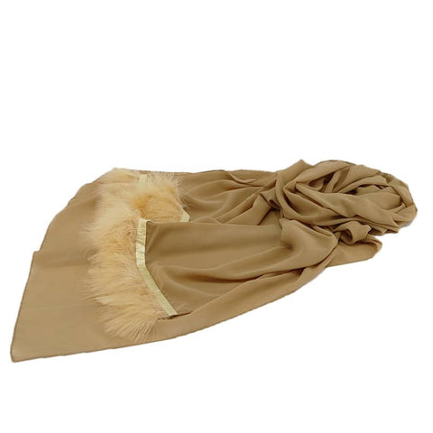 Maryam’s Diamond Style Furry Feather Edge Chiffon Hijab