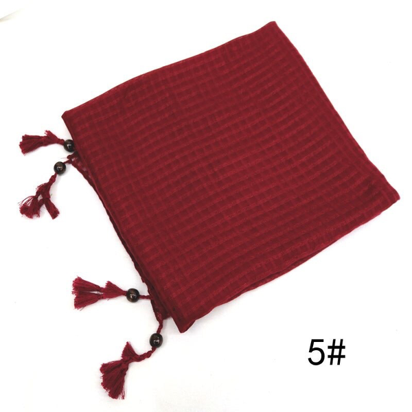 Maryam's Diamond Style Latest Polyester Beads Snood Hijab