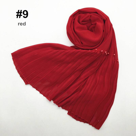 Maryam's Diamond Style Lurex Pleated Chiffon Crinkle with Beads Hijab